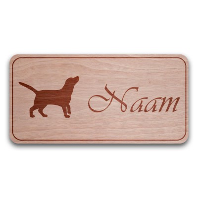 Houten Naambord Rechthoek Labrador - 3