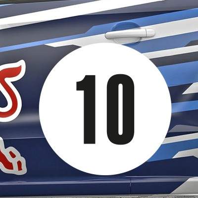 Rally Nummer Sticker - 1