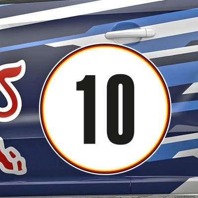 Rally Nummer Sticker Duitsland - 1