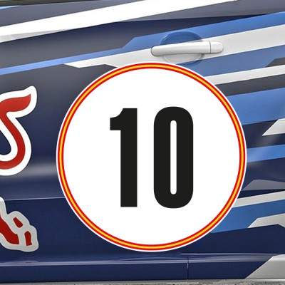 Rally Nummer Sticker Spanje - 1