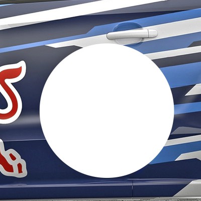 Rally Nummer Sticker Blanco - 1