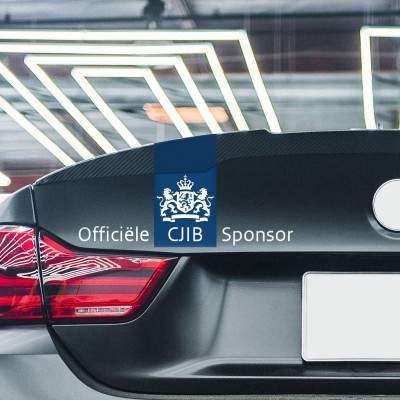 Officieel CJIB Sponsor Sticker Wit - 1