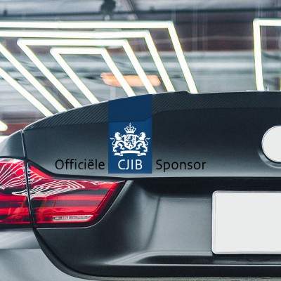 Officieel CJIB Sponsor Sticker Zwart - 1