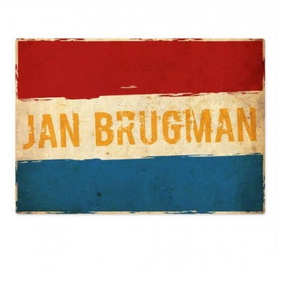 Eigen naam grunge vlag koffersticker - 3