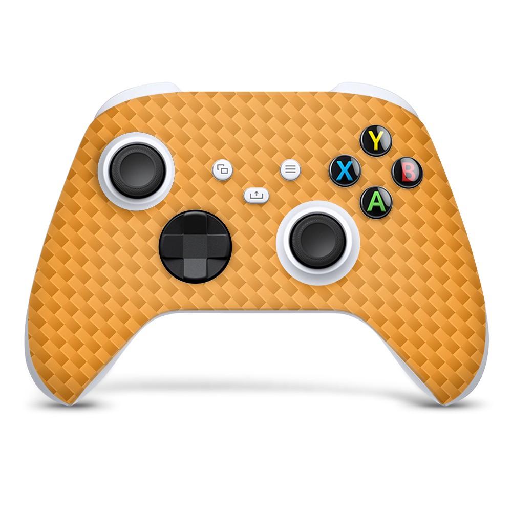 Xbox Series S Controller Skin Carbon Donker Oranje - 1