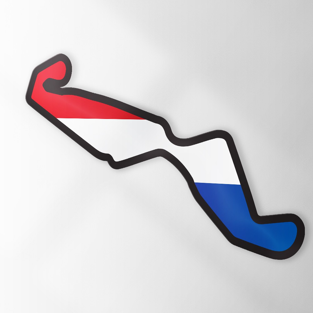 Rennstreckenaufkleber mit Flagge TT Circuit Assen – 1