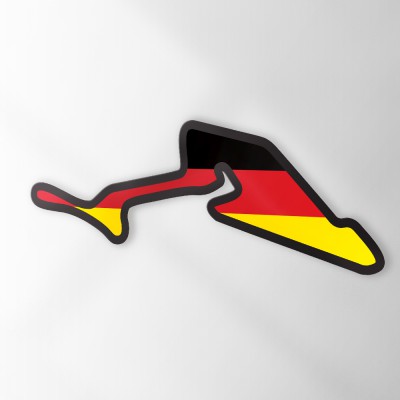 Circuit Sticker Met Vlag Nürburgring F1 - 1 Circuit Sticker Met Vlag Nürburgring F1 - 1