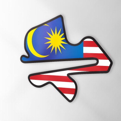 Circuit Sticker Met Vlag Sepang - 1