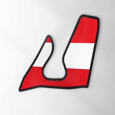 Circuit Sticker Met Vlag Red Bull Ring - 1