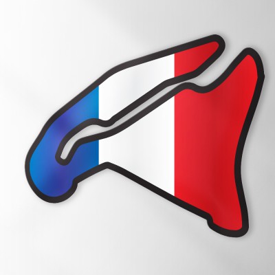 Circuit Sticker Met Vlag Magny-Cours - 1