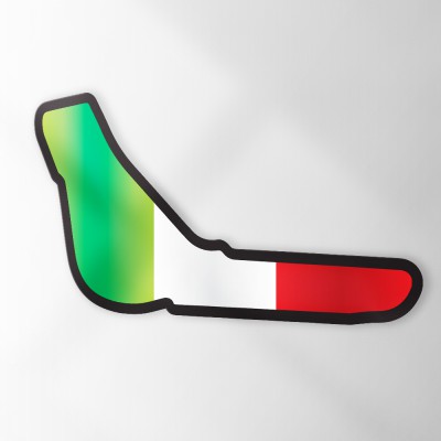 Circuit Sticker Met Vlag Monza - 1 Circuit Sticker Met Vlag Monza - 1