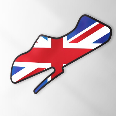 Circuit Sticker Met Vlag Donington Park - 1