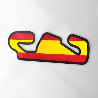 Circuit Sticker Met Vlag Circuit de Barcelona-Catalunya - 1