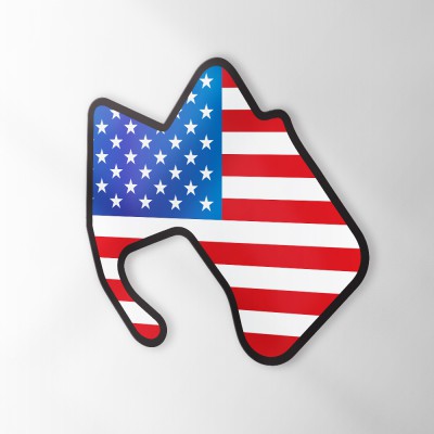 Circuit Sticker Met Vlag Laguna Seca - 1 Circuit Sticker Met Vlag Laguna Seca - 1
