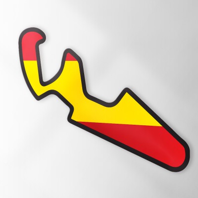 Circuit Sticker Met Vlag Aragón - 1