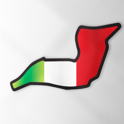 Circuit Sticker Met Vlag Autodromo Enzo e Dino Ferrari - 1