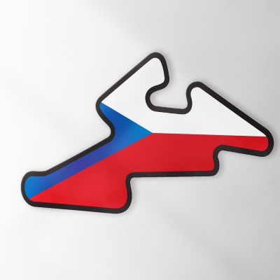 Circuit Sticker Met Vlag Brno - 1