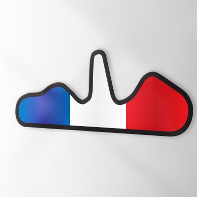 Circuit Sticker Met Vlag Dijon - 1