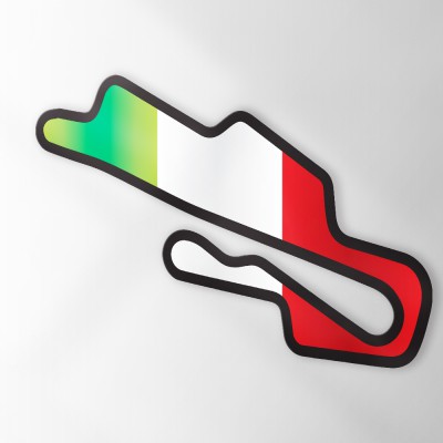 Circuit Sticker Met Vlag Mugello - 1