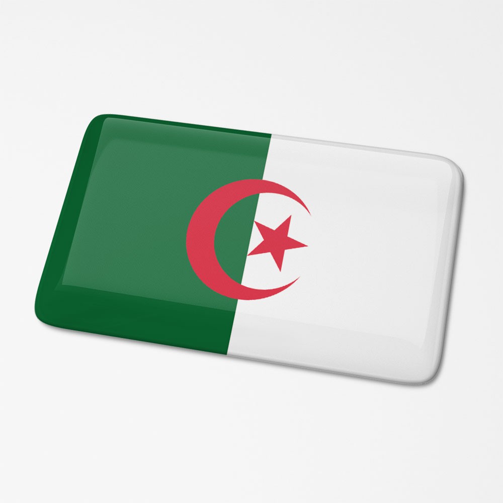 3D-Flaggenaufkleber Algerien - 1