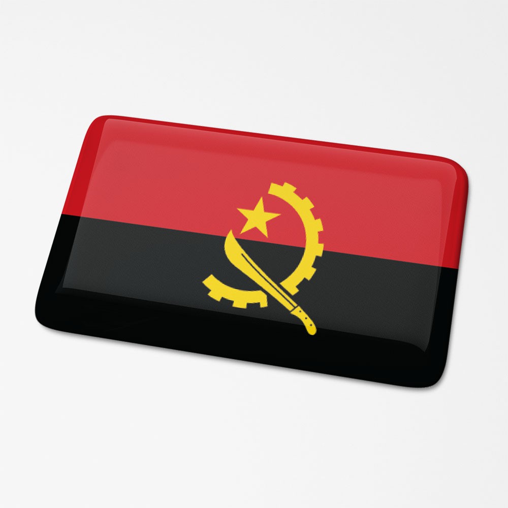 3D-Flaggenaufkleber Angola - 1