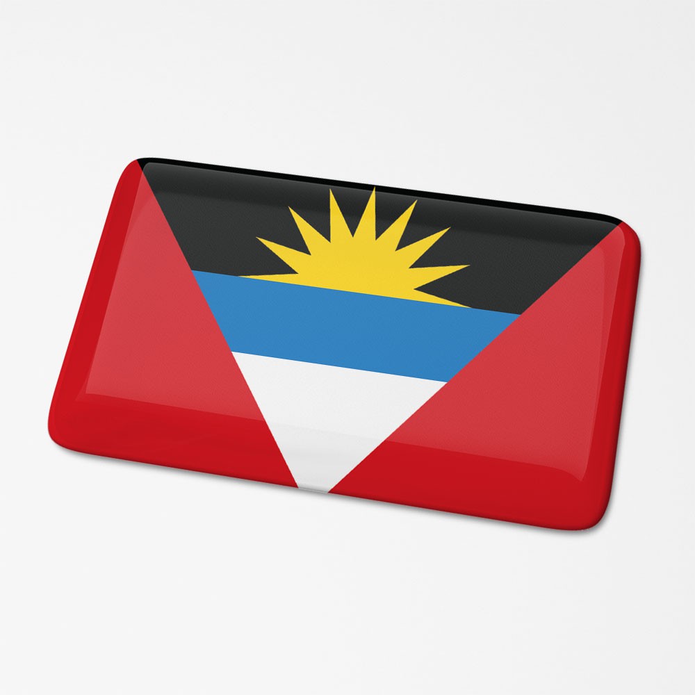 3D-Flaggenaufkleber Antigua und Barbuda - 1