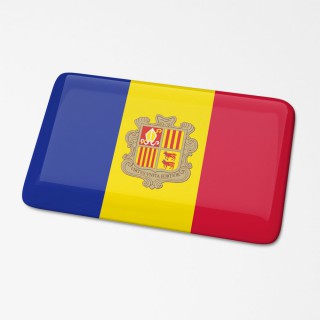 3D-Flaggenaufkleber Andorra - 1