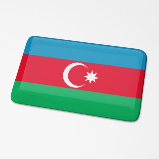 3D-Flaggenaufkleber Aserbaidschan - 1
