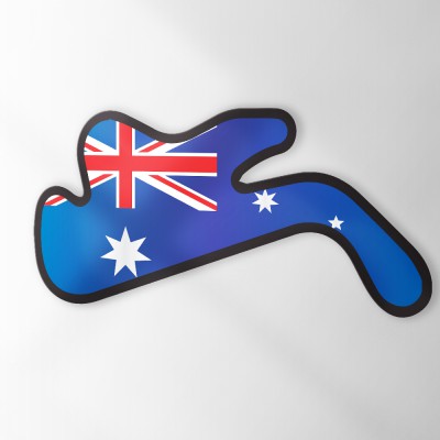 Circuit Sticker Met Vlag Phillip Island - 1