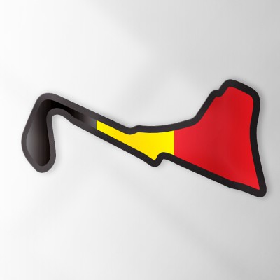 Circuit Sticker Met Vlag Zolder - 1