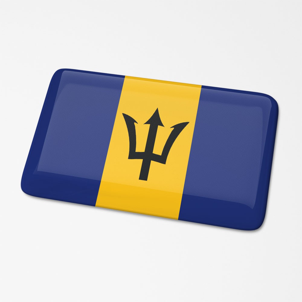 3D-Flaggenaufkleber Barbados - 1
