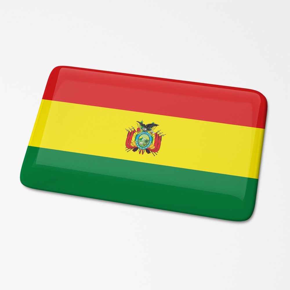 3D-Flaggenaufkleber Bolivien - 1