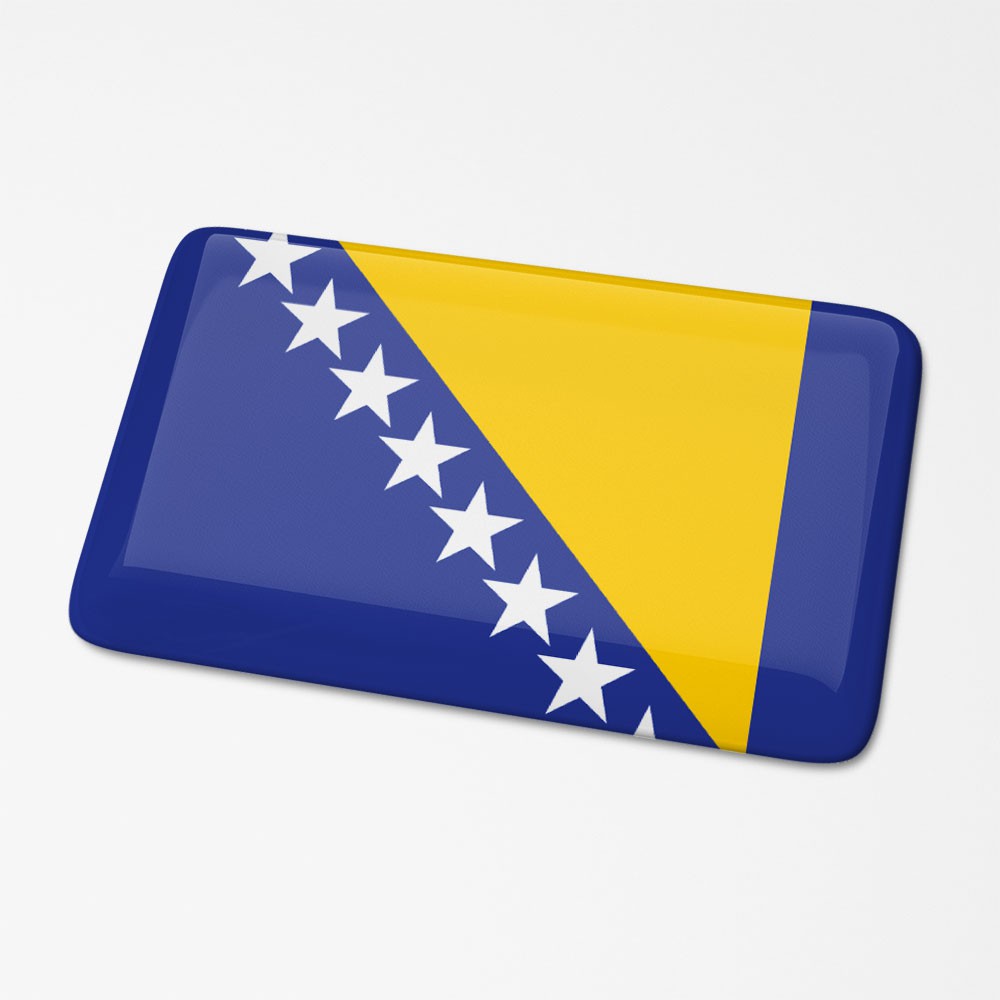 3D-Flaggenaufkleber Bosnien-Herzegowina - 1