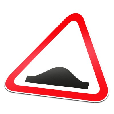 Drempel Pictogramsticker Waarschuwing Rood Wit - 1