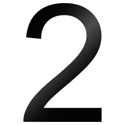 Cijfer Sticker Arial 2 - 1