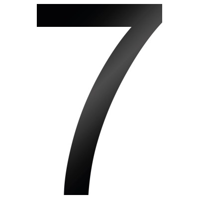 Cijfer Sticker Arial 7 - 1