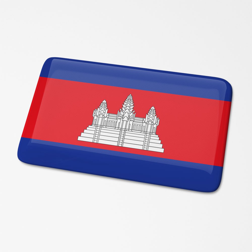 3D Vlagsticker Cambodja - 1