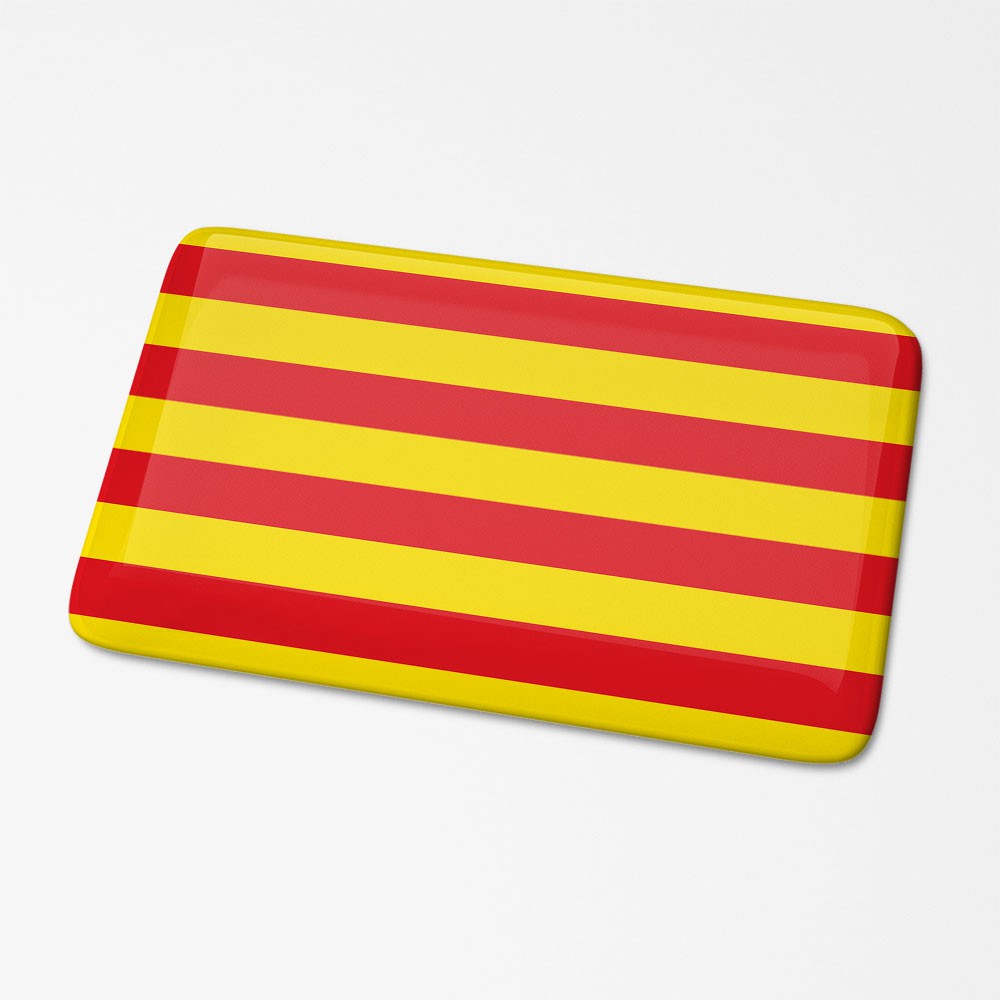 3D-Flaggenaufkleber Katalonien - 1