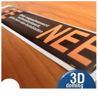 3D Nein Nein Aufkleber Briefkasten - 2