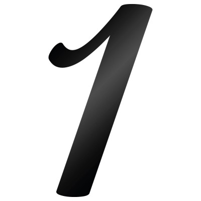 Cijfer Sticker Back To Black 1 - 1