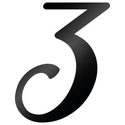 Cijfer Sticker Back To Black 3 - 1