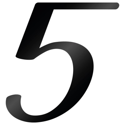 Cijfer Sticker Back To Black 5 - 1