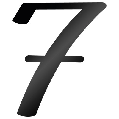 Cijfer Sticker Back To Black 7 - 1