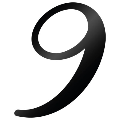 Cijfer Sticker Back To Black 9 - 1