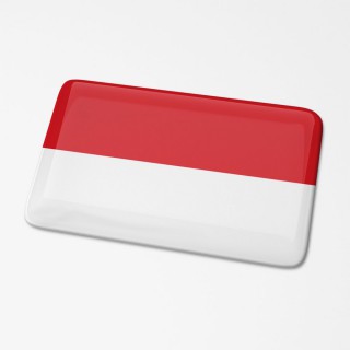 3D-Flaggenaufkleber Indonesien - 1