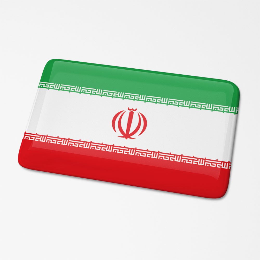 3D Flaggenaufkleber Iran - 1