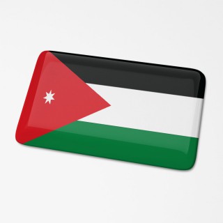 3D-Flaggenaufkleber Jordanien - 1