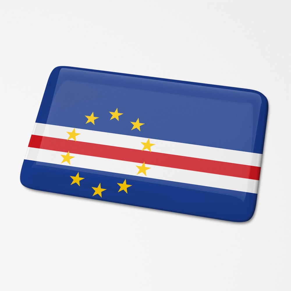 3D Flaggenaufkleber Kap Verde - 1