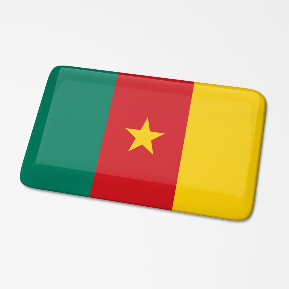 3D-Flaggenaufkleber Kamerun – 1