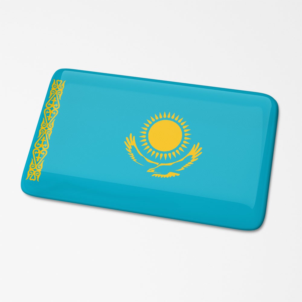 3D Flaggenaufkleber Kasachstan - 1